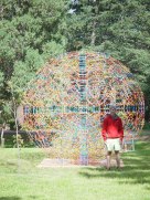 Click through to see Andrew next to an amazing Zome creation!