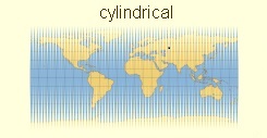 cylindrical map