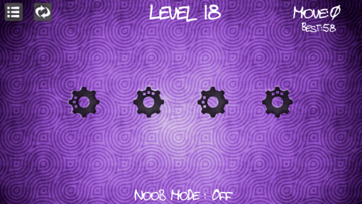 Can you find the moves to make all the gears point downwards?